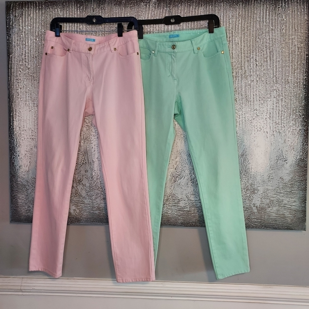 J.Mclaughlin Two Pairs of Lexi Solid mid-rise jeans